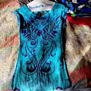 Deb Blue Blouse small